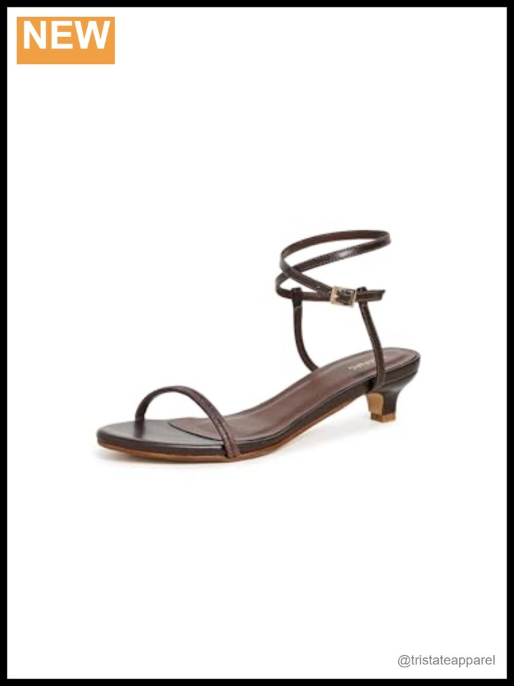 Women's Kitten Heel Ankle Strap Sandals Metallic Threading Cushioned Casual